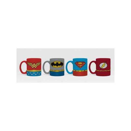 Pack de 4 Tazas Espresso DC Comics - UniformsOtium Nexus