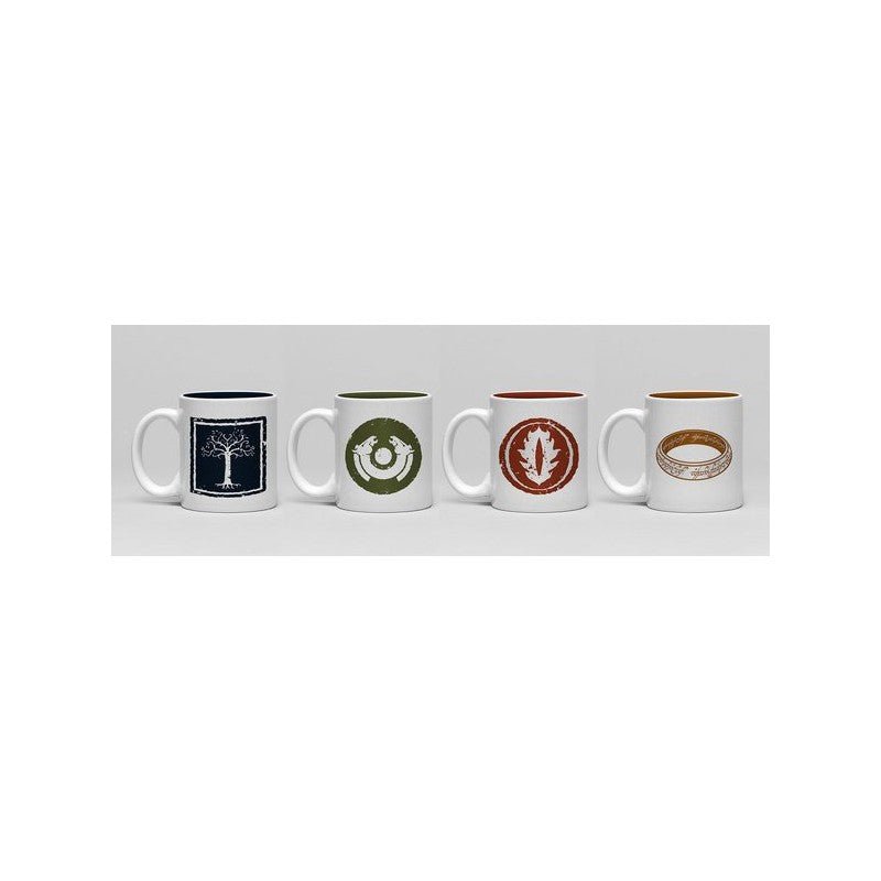 Pack de 4 Tazas Espresso "Símbolos" El Señor de los AnillosOtium Nexus