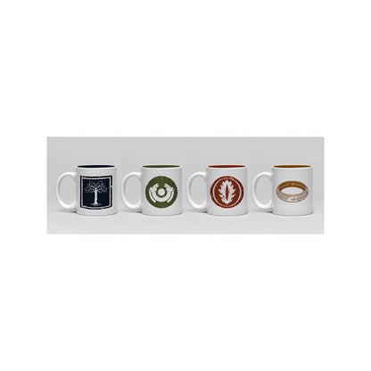 Pack de 4 Tazas Espresso "Símbolos" El Señor de los AnillosOtium Nexus